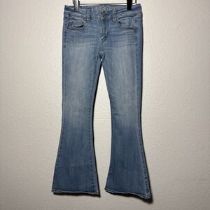 American Eagle Jeans Womens 4S Boho Flare Medium Wash Stretch Denim